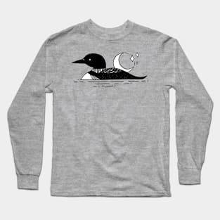 Loon Silhouette Tattoo Long Sleeve T-Shirt